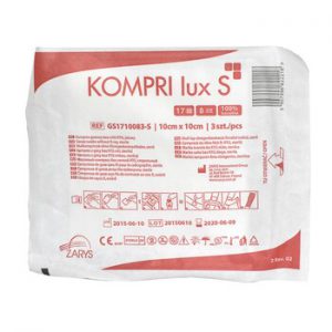 KOMPRESY sterylne 10cm X 10cm ( 3 sztuki w opakowaniu )