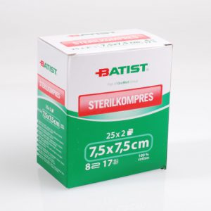 KOMPRESY niesterylne 7,5cm x 7,5cm ( 100 sztuk )