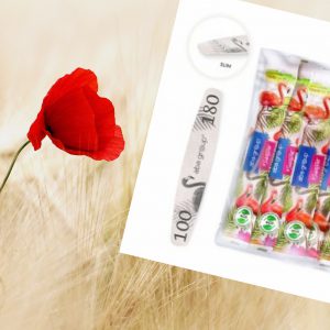 Bezpieczny Pakiet Pilnik do paznokci FLAMING Elipsa 100/180 Slim Aba Group