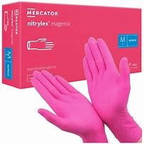 Rękawiczki nitrylowe Magenta Fuksja roz. M 100 szt. Mercator
