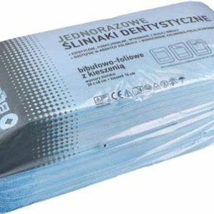 Jednorazowe śliniaki dentystyczne niebieskie 50 szt. BLUDENT